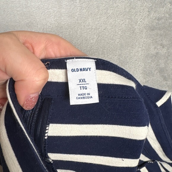 ✨ 2/$35 Old Navy Nautical Stripe Tank Dress XXL Knee Length Casual Summer Travel - Picture 4 of 7